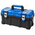 Boîte à outils 50 cm en plastique bleu et noir avec organiseurs portable