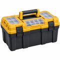 Boîte à outils 50 cm en plastique noir jaune avec organisateurs portable